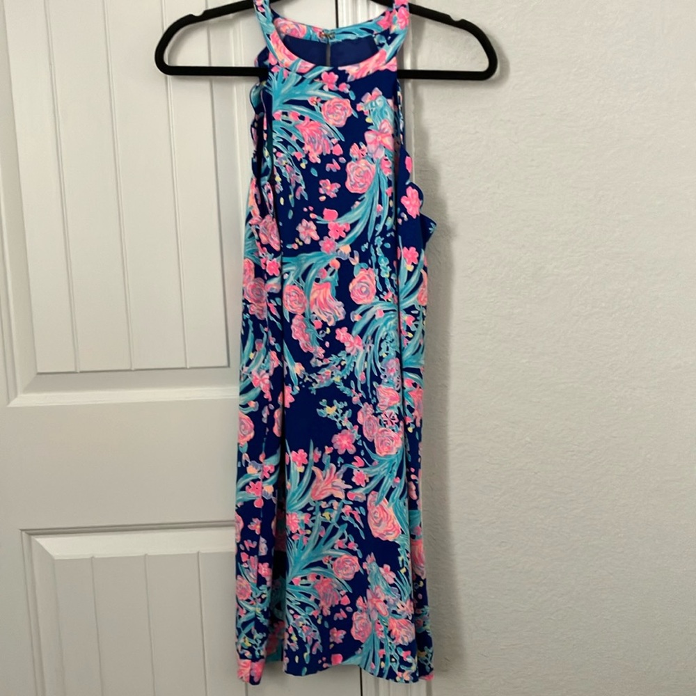 Lily Pulitzer Floral Sleeveless Dress in Blue and Pink